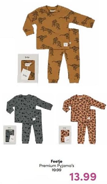 Aanbiedingen Feetje premium pyjama’s - Feetje - Geldig van 16/01/2022 tot 22/01/2022 bij Baby & Tiener Megastore