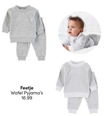 Aanbiedingen Feetje wafel pyjama’s - Feetje - Geldig van 16/01/2022 tot 22/01/2022 bij Baby & Tiener Megastore