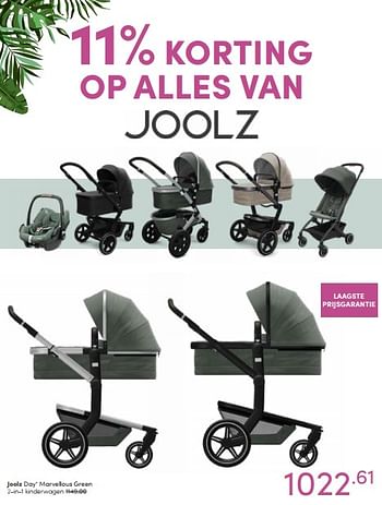 Aanbiedingen Joolz day+ marvellous green 2-in-1 kinderwagen - Joolz - Geldig van 16/01/2022 tot 22/01/2022 bij Baby & Tiener Megastore
