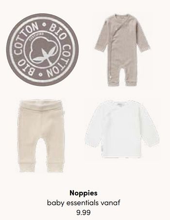 Aanbiedingen Noppies baby essentials - Noppies - Geldig van 16/01/2022 tot 22/01/2022 bij Baby & Tiener Megastore