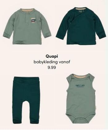 Aanbiedingen Quapi babykleding - Quapi - Geldig van 16/01/2022 tot 22/01/2022 bij Baby & Tiener Megastore