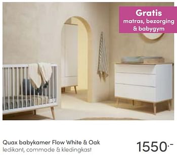 Aanbiedingen Quax babykamer flow white + oak - Quax - Geldig van 16/01/2022 tot 22/01/2022 bij Baby & Tiener Megastore