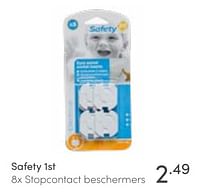 Aanbiedingen Safety 1st 8x stopcontact beschermers - Safety 1st - Geldig van 16/01/2022 tot 22/01/2022 bij Baby & Tiener Megastore