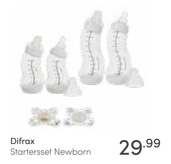 Aanbiedingen Difrax startersset newborn - Difrax - Geldig van 16/01/2022 tot 22/01/2022 bij Baby & Tiener Megastore
