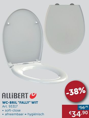 Aanbiedingen Wc-bril fally wit - Allibert - Geldig van 25/01/2022 tot 28/02/2022 bij Zelfbouwmarkt
