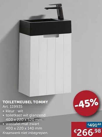 Aanbiedingen Toiletmeubel tommy - Huismerk - Zelfbouwmarkt - Geldig van 25/01/2022 tot 28/02/2022 bij Zelfbouwmarkt