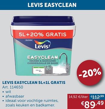 Aanbiedingen Levis easyclean - Levis - Geldig van 25/01/2022 tot 28/02/2022 bij Zelfbouwmarkt
