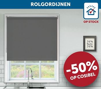 Aanbiedingen Rolgordijnen -50% op cosibel - Huismerk - Zelfbouwmarkt - Geldig van 25/01/2022 tot 28/02/2022 bij Zelfbouwmarkt