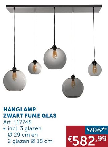 Aanbiedingen Hanglamp zwart fume glas - Huismerk - Zelfbouwmarkt - Geldig van 25/01/2022 tot 28/02/2022 bij Zelfbouwmarkt