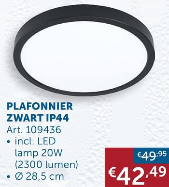 Aanbiedingen Plafonnier zwart ip44 - Huismerk - Zelfbouwmarkt - Geldig van 25/01/2022 tot 28/02/2022 bij Zelfbouwmarkt