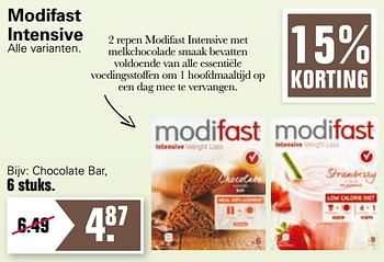 Aanbiedingen Chocolate bar - Modifast - Geldig van 12/01/2022 tot 29/01/2022 bij De Online Drogist
