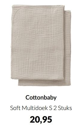 Aanbiedingen Cottonbaby soft multidoek - Cottonbaby  - Geldig van 18/01/2022 tot 31/01/2022 bij Babypark