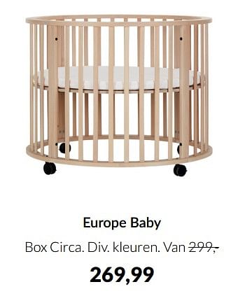 Aanbiedingen Europe baby box circa - Europe baby - Geldig van 18/01/2022 tot 31/01/2022 bij Babypark