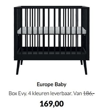 Aanbiedingen Europe baby box evy - Europe baby - Geldig van 18/01/2022 tot 31/01/2022 bij Babypark