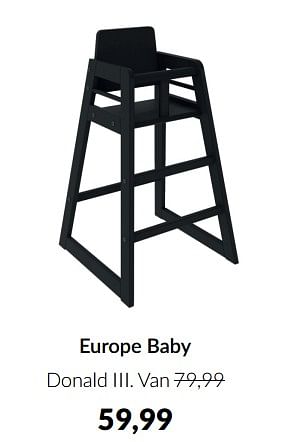 Aanbiedingen Europe baby donald iii - Europe baby - Geldig van 18/01/2022 tot 31/01/2022 bij Babypark