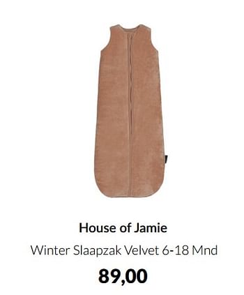 Aanbiedingen House of jamie winter slaapzak velvet - House of Jamie - Geldig van 18/01/2022 tot 31/01/2022 bij Babypark