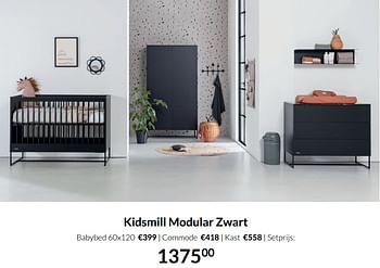 Aanbiedingen Kidsmill modular zwart - Kidsmill - Geldig van 18/01/2022 tot 31/01/2022 bij Babypark