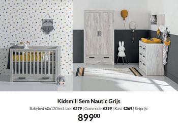 Aanbiedingen Kidsmill sem nautic grijs - Kidsmill - Geldig van 18/01/2022 tot 31/01/2022 bij Babypark