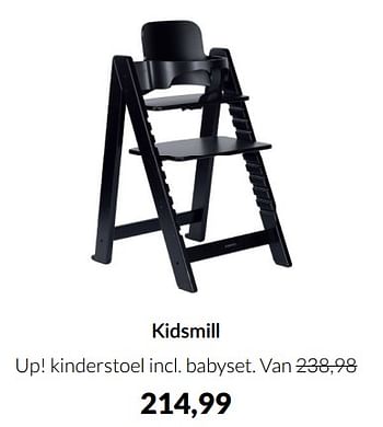Aanbiedingen Kidsmill up! kinderstoel incl babyset - Kidsmill - Geldig van 18/01/2022 tot 31/01/2022 bij Babypark