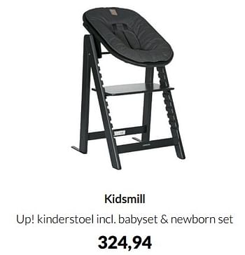 Aanbiedingen Kidsmill up! kinderstoel incl babyset + newborn set - Kidsmill - Geldig van 18/01/2022 tot 31/01/2022 bij Babypark