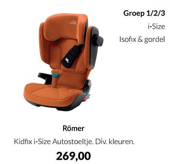 Aanbiedingen Römer kidfix i-size autostoeltje - Romer - Geldig van 18/01/2022 tot 31/01/2022 bij Babypark