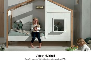 Aanbiedingen Vipack huisbed babs 91 huisbed - Vipack - Geldig van 18/01/2022 tot 31/01/2022 bij Babypark