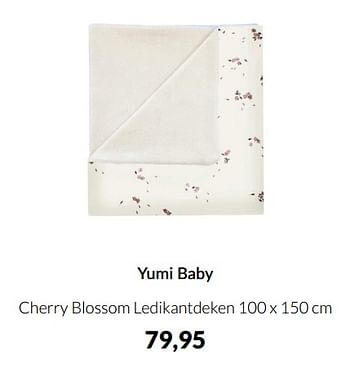 Aanbiedingen Yumi baby cherry blossom ledikantdeken - Yumi - Geldig van 18/01/2022 tot 31/01/2022 bij Babypark
