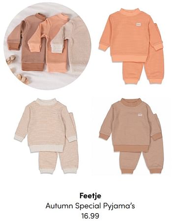 Aanbiedingen Feetje autumn special pyjama’s - Feetje - Geldig van 23/01/2022 tot 29/01/2022 bij Baby & Tiener Megastore