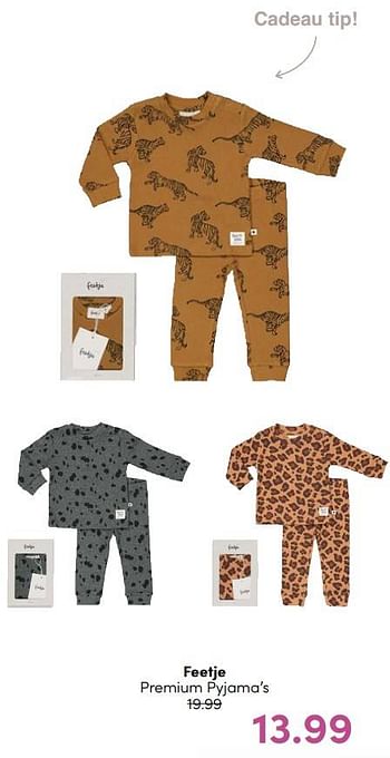 Aanbiedingen Feetje premium pyjama’s - Feetje - Geldig van 23/01/2022 tot 29/01/2022 bij Baby & Tiener Megastore