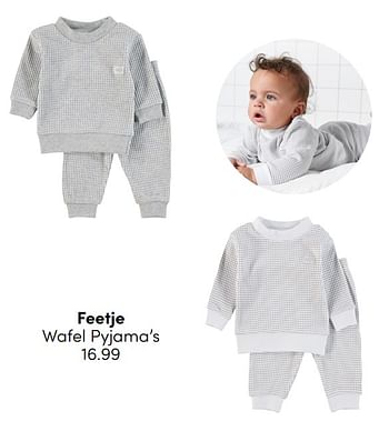 Aanbiedingen Feetje wafel pyjama’s - Feetje - Geldig van 23/01/2022 tot 29/01/2022 bij Baby & Tiener Megastore