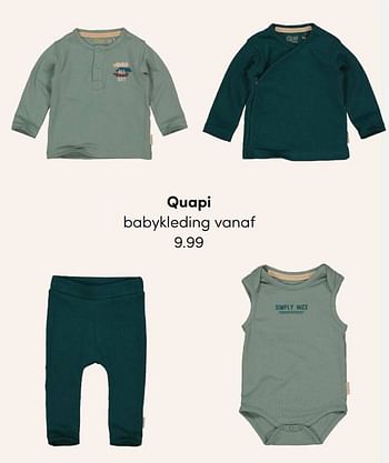 Aanbiedingen Quapi babykleding - Quapi - Geldig van 23/01/2022 tot 29/01/2022 bij Baby & Tiener Megastore