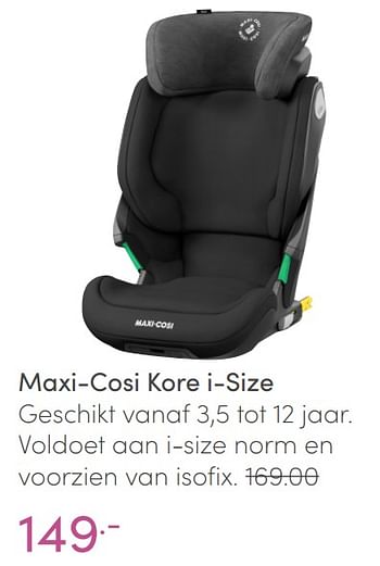 Aanbiedingen Maxi-cosi kore i-size - Maxi-cosi - Geldig van 23/01/2022 tot 29/01/2022 bij Baby & Tiener Megastore