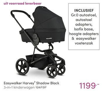 Aanbiedingen Easywalker harvey3 shadow black 3-in-1 kinderwagen - Easywalker - Geldig van 23/01/2022 tot 29/01/2022 bij Baby & Tiener Megastore