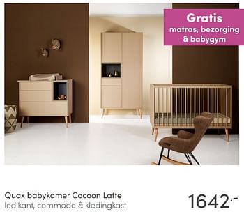 Aanbiedingen Quax babykamer cocoon latte - Quax - Geldig van 23/01/2022 tot 29/01/2022 bij Baby & Tiener Megastore