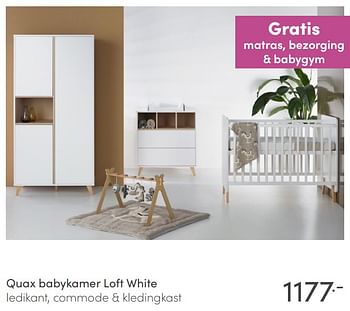 Aanbiedingen Quax babykamer loft white - Quax - Geldig van 23/01/2022 tot 29/01/2022 bij Baby & Tiener Megastore