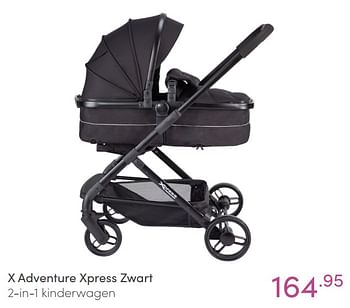 Aanbiedingen X adventure xpress zwart 2-in-1 kinderwagen - Xadventure - Geldig van 23/01/2022 tot 29/01/2022 bij Baby & Tiener Megastore