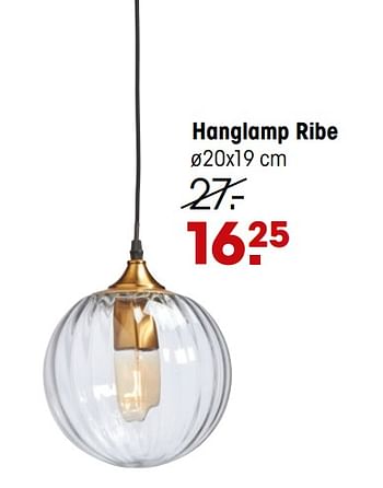Aanbiedingen Hanglamp ribe - Huismerk - Kwantum - Geldig van 24/01/2022 tot 13/02/2022 bij Kwantum
