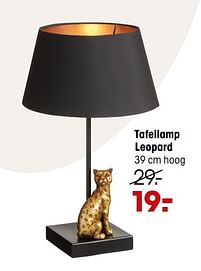 Aanbiedingen Tafellamp leopard - Huismerk - Kwantum - Geldig van 24/01/2022 tot 13/02/2022 bij Kwantum