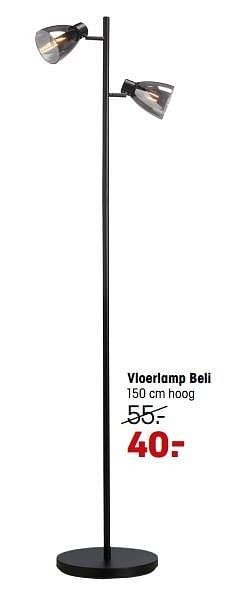Aanbiedingen Vloerlamp beli - Huismerk - Kwantum - Geldig van 24/01/2022 tot 13/02/2022 bij Kwantum