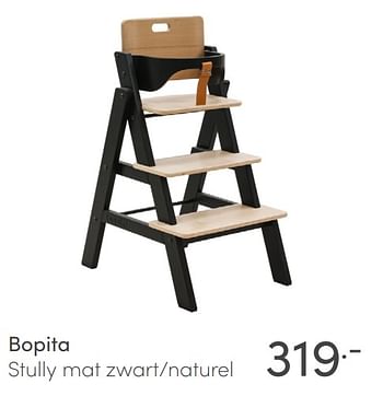 Aanbiedingen Bopita stully mat zwart-naturel - Bopita - Geldig van 23/01/2022 tot 29/01/2022 bij Baby & Tiener Megastore