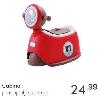 Aanbiedingen Cabino plasppotje scooter - Cabino - Geldig van 23/01/2022 tot 29/01/2022 bij Baby & Tiener Megastore