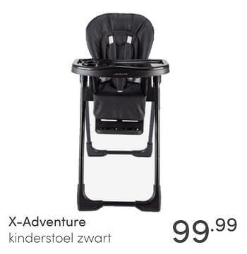 Aanbiedingen X-adventure kinderstoel zwart - Xadventure - Geldig van 23/01/2022 tot 29/01/2022 bij Baby & Tiener Megastore