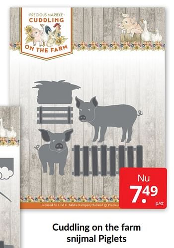 Aanbiedingen Cuddling on the farm snijmal piglets - Huismerk - Boekenvoordeel - Geldig van 30/01/2022 tot 06/02/2022 bij Boekenvoordeel