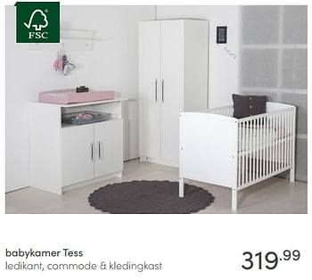 Aanbiedingen Babykamer tess - Huismerk - Baby &amp; Tiener Megastore - Geldig van 30/01/2022 tot 05/02/2022 bij Baby & Tiener Megastore