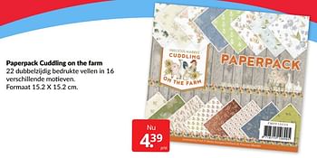 Aanbiedingen Paperpack cuddling on the farm - Huismerk - Boekenvoordeel - Geldig van 30/01/2022 tot 06/02/2022 bij Boekenvoordeel