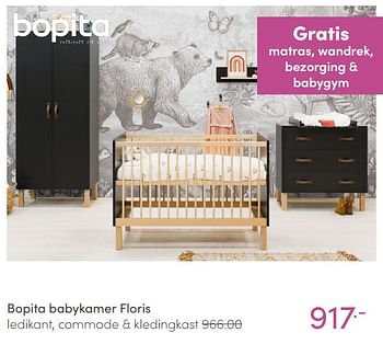 Aanbiedingen Bopita babykamer floris - Bopita - Geldig van 30/01/2022 tot 05/02/2022 bij Baby & Tiener Megastore