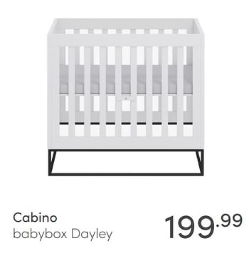 Aanbiedingen Cabino babybox dayley - Cabino - Geldig van 30/01/2022 tot 05/02/2022 bij Baby & Tiener Megastore