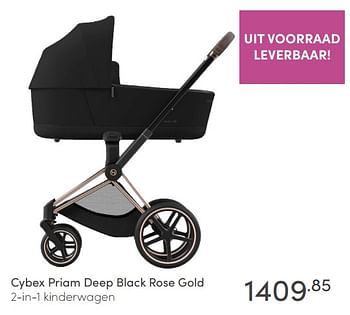 Aanbiedingen Cybex priam deep black rose gold 2-in-1 kinderwagen - Cybex - Geldig van 30/01/2022 tot 05/02/2022 bij Baby & Tiener Megastore