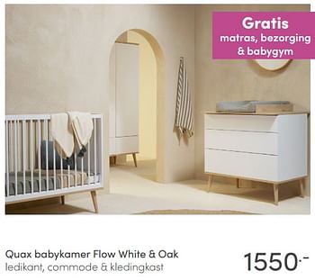 Aanbiedingen Quax babykamer flow white + oak - Quax - Geldig van 30/01/2022 tot 05/02/2022 bij Baby & Tiener Megastore