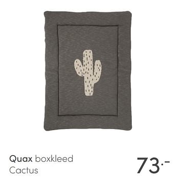 Aanbiedingen Quax boxkleed cactus - Quax - Geldig van 30/01/2022 tot 05/02/2022 bij Baby & Tiener Megastore